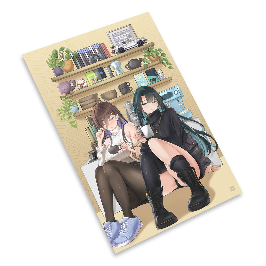 COMFY COFFEE SATOMI+FLOR Art Print