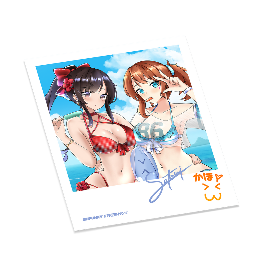 SR BEACH EPISODE SATOMI+KAHO Polaroid Sticker