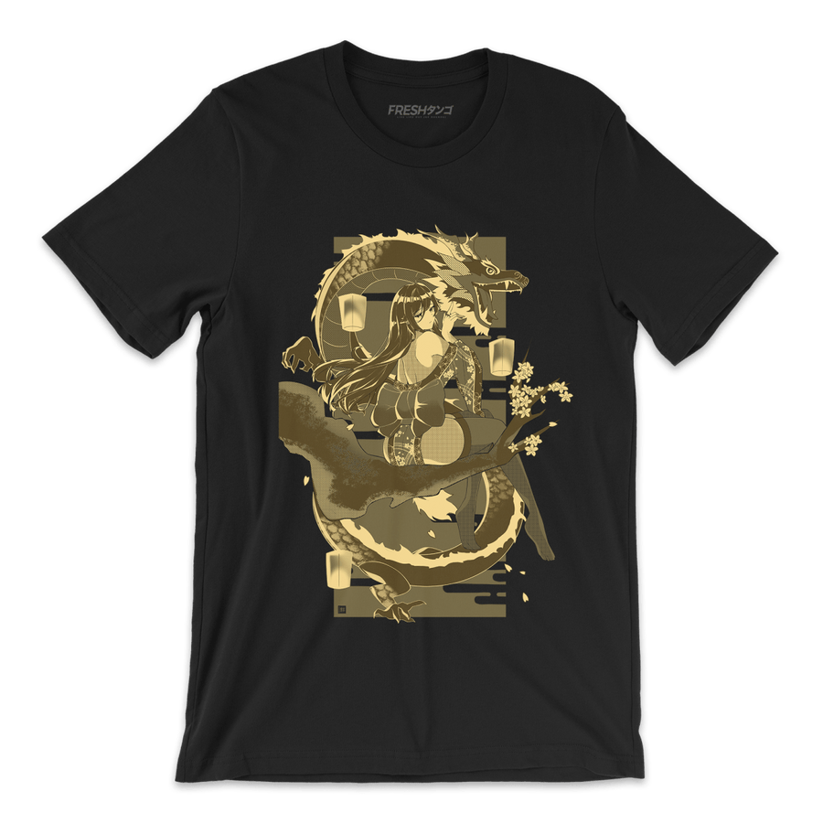 DRAGON MAIDEN FLOR Shirt - FreshTango