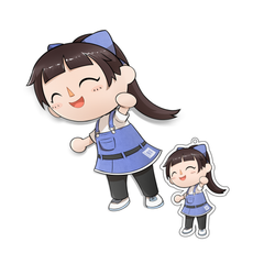 VILLAGER SATOMI Sticker/Keychain
